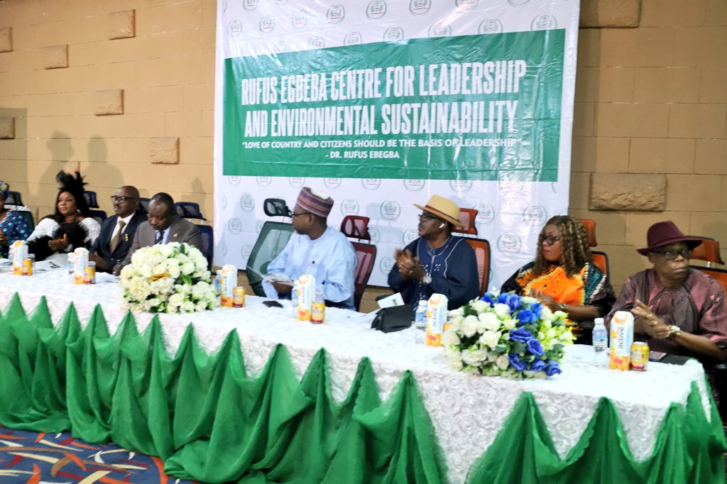 REPORT OF THE UNVEILING OF THE RUFUS EBEGBA CENTRE FOR  LEADERSHIP AND ENVIRONMENTAL SUSTAINABILITY / BOOK PRESENTATION